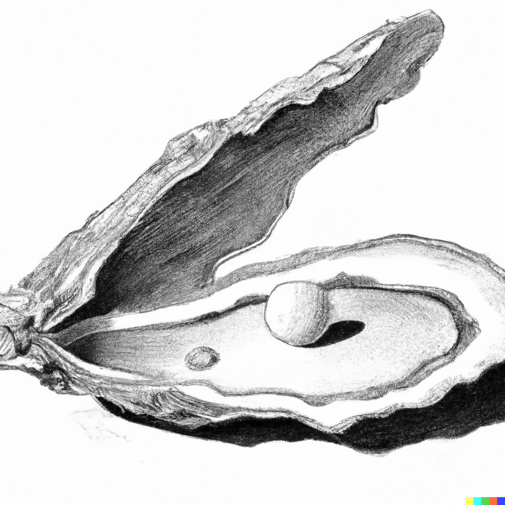 an oyster with a pearl inside